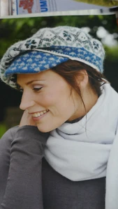 Knitting Pattern For Lady's Baker Boy Style Hat  In 4 colours Of Shetland 4Ply - Picture 1 of 1