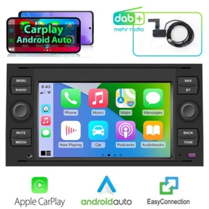 Mit DAB+ Carplay Android 15 Autoradio Für Ford Focus Fiesta Transit Mondeo Kuga - Bild 1 von 13