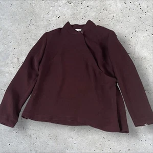 TS Evance Tokyo Blouse Women’s 38 Burgundy Asymmetrical Hem Lagenlook NEW T540 - Picture 1 of 11