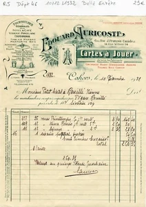 Dépt 46 - Cahors 6 Rue Jean François Caviole - Belle Entête Cartes à Jouer 1932 - Picture 1 of 1