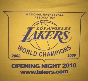 Camiseta Gildan Talla XL Amarilla Desteñida Púrpura L.A. Lakers Nuevo Viaje Mismo Gol - Imagen 1 de 6