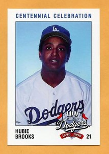 1990 Dodgers Police Baseball card #21 Hubie Brooks