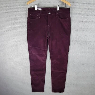 Gap 1969 Pantalones Pana Talla 32 X 29 Informal Mujer Mezcla Algodón Púrpura Foto 1 de 4