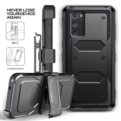 Funda a prueba de golpes para teléfono Samsung Galaxy S20 FE/5G con funda con clip para cinturón Foto 1 de 4