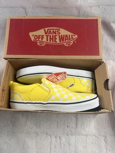 Mens Vans Classic Slip-On Size 4 Checkerboard Asher Blazing Ye VN0A38DSAPW - Picture 1 of 15