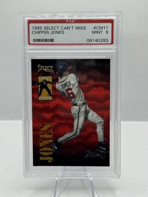 Pinnacle Select 1995 Can't Miss #11 Chipper Jones Atlanta Braves PSA 9 Foto 1 de 2