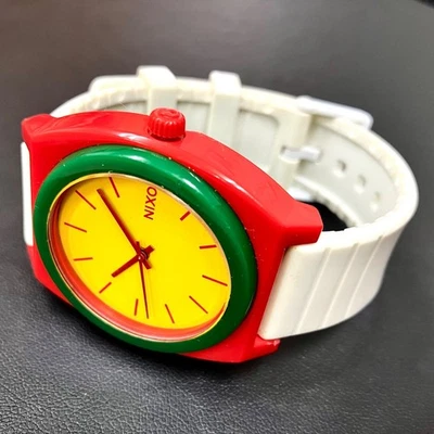Reloj NIXON Timeteller A1191114 Raster Amarillo Verde Rojo Unisex Inoxidable - Imagen 1 de 4