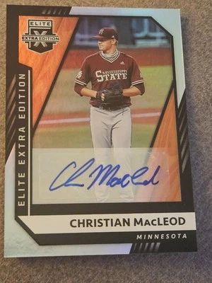 2021 Panini Elite Extra Christian Macleod Rookie Autograph - Minnesota Twins  - Image 1 of 2