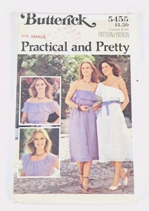 Butterick 5455 praktisches und hübsches Kleid Größe S fehlt Muster UNGESCHNITTEN - Bild 1 von 3
