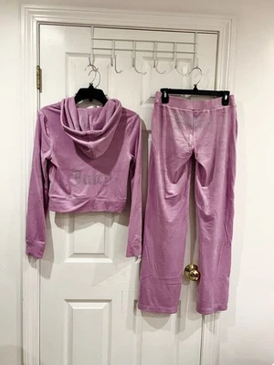 Nuevo con etiquetas Chándal Talla M Juicy Couture Terciopelo Bling Con Capucha Dewberry Y2K Foto 1 de 4
