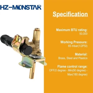 1Set Kit Conversione Valvola Controllo Gas con Ugelli Multipli per Outland Living - Foto 1 di 8