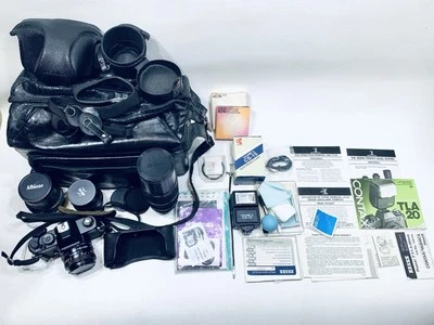 Cámara yashica fx 3 super 2000 con 16 accesorios PROBADA FUNCIONANDO Foto 1 de 4