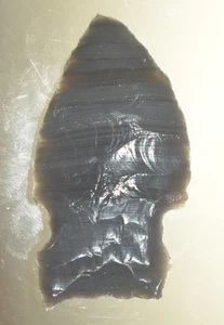 Authentische moderne Reproduktion von Obsidian-Pfeilspitze vor 1600 im pazifischen Nordwesten - Bild 1 von 2