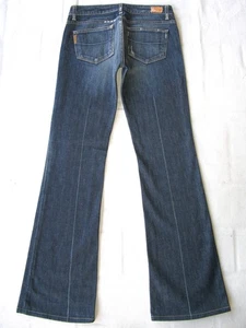 Paige Laurel Canyon Bootcut Jeans Women Size 27 Blue Distressed + Stretch L32.5 - Picture 1 of 10