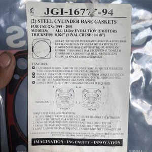Harley Davidson James steel cylinder base gaskets 84–2001 1340 Evo 0.020” Unused - Picture 1 of 3