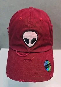 Alien logo hat NEW burgundy strap back distressed kbethos vintage cap - Picture 1 of 7