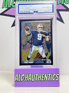 TONY ROMO SIGNED 2003 BOWMAN CHROME ROOKIE CARD PSA AUTO DALLAS COWBOYS - Picture 1 of 2