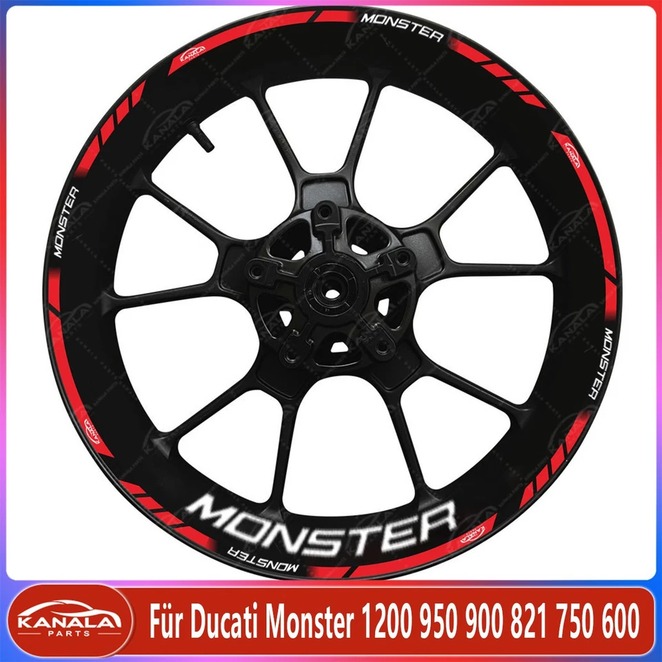Motorrad wasserdicht aufkleber felge aufkleber Für Ducati Monster 1200 950 821 - Bild 1 von 1