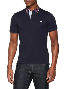 MAGLIA POLO T SHIRT UOMO HARMONT E BLAINE CRA012 LXB000 COTONE BLU ORIGINALE PE - Picture 1 of 3