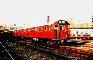 ORIGINAL KODACHROME SLIDE NYC SUBWAY R-33 #8957/56 CONCOURSE YARD MARCH 26, 2003 - Picture 1 of 1