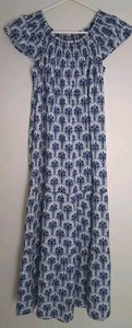 Tommy Bahama Women’s Casa Palma Maxi Dress Blue Size Small Petite Beach Tropical - Picture 1 of 4