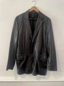 DKNY Men’s Leather Blazer S/M - Picture 1 of 5