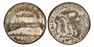 SWISS CTN Basel. 1740 AR 1/4 Thaler. PCGS MS63 KM 143; D.T. 768; HMZ 2-102c - Picture 1 of 1