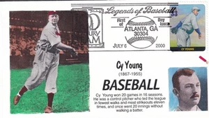Cy Young, Legends of Baseball FDC, HC Dynamite, 3408 - Imagen 1 de 1