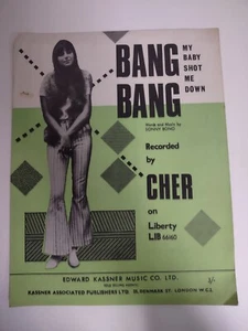 Vintage Cher 1960s Bang Bang My Baby Shot Me Down Cher Bono Sheet Music - Picture 1 of 3