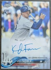 2018  TOPPS Chrome Rookie  Autograph  Auto  Kyle Farmer  Card # RA-KF