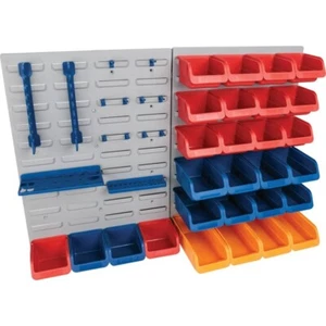 44-Piece Storage System Louvre Panel & Bin Kit for Garage, Shed or Home - Picture 1 of 3