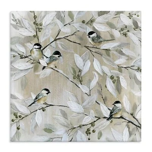Stupell Industries Chickadee Birds on Tree Branches Soft Berry Fruits, Design... - Picture 1 of 7