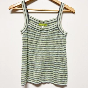 SIGRID OLSON $89 Greta's Garden Gauzy Open Knit Green Tank Top Women's Size S - Picture 1 of 8