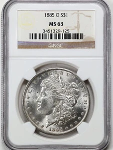 1885-O $1 Morgan Silver Dollar MS63 NGC 3451329-125 - Picture 1 of 2