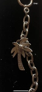 Rhinestone Palm Beach Jewelry Charm 8.5" Bracelet with Toggle Closure, Rare Find - Picture 1 of 6