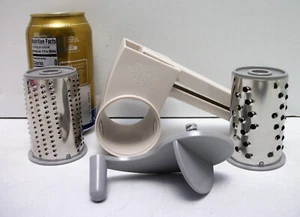 Pampered Chef Deluxe Cheese Grater 1275 Right OR Left Handed 2 Barrels CLEAN - Picture 1 of 9