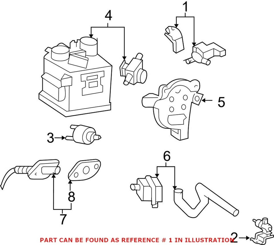 Genuine OEM Vapor Canister Purge Solenoid For Lexus GS430 GX470 LX470 - Image 1 of 1