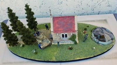 Diorama 1/35: carro armato italiano e canone antiaereo Breda - Immagine 1 di 4