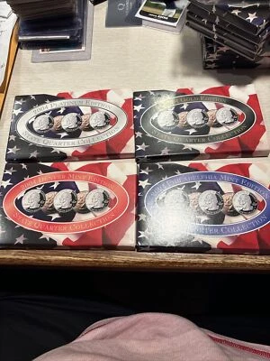 State Quarter Set 2004 Platinum, Gold, Denver, and Philadelphia Mints. Boxes/COA - Image 1 of 3