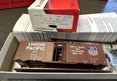 Intermountain Railway HO Kit #UP-01 AAR 40' Box Car - Union Pacific #184849 NOS - Image 1 of 4