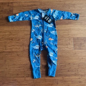 Bonds Baby Disney Finding Nemo Bruce Shark Blue Zip Wondersuit Size 0 BNWT - Picture 1 of 2