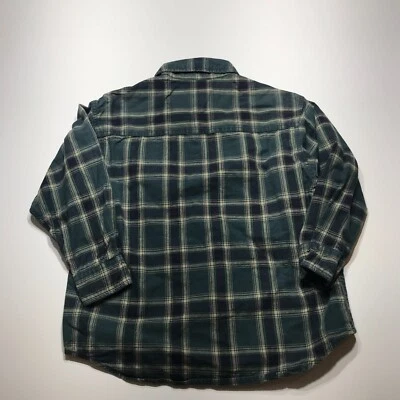 Gap Button Down Shirt Boys Size Small Blue Green Plaid Casual Chest Pocket - Image 1 of 4