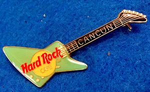 CANCUN MEXICO AQUA TURQUOISE BLUE COLOUR EXPLORER GUITAR Hard Rock Cafe PIN - Picture 1 of 1