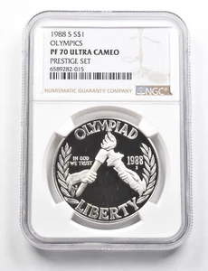 PF70 UCAM 1988-S Seoul Olympiad Commem Silver Dollar Prestige Set NGC *9846 - Picture 1 of 3