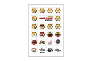 MALOSSI 'EMOJI' Mini Stickers x22 VESPA LAMBRETTA SCOOTER - UK STOCK - LOOK! - Picture 1 of 1