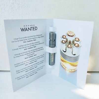 1x Azzaro Wanted Eau de Toilette mini Spray for men, 1.5ml, Brand New! - image 1 of 4