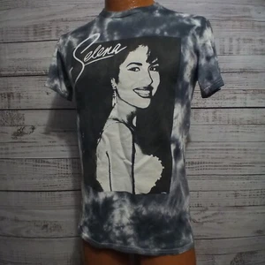 Selena T Shirt Womens Small Tie Dye Black Retro Concert Shirt Repro Licensed Tag - Picture 1 of 7