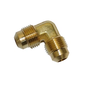 3/8 Zoll Stecker Flare SAE 45 Grad 90 Ellenbogenverschraubung Gas HLK NEU - Bild 1 von 1