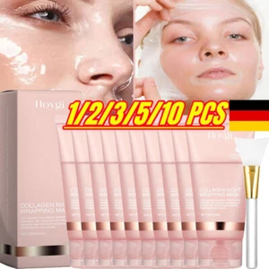 Collagen Maske Nachtmaske Night Wrapping Mask Peel off Kollagenmaske mit Pinsel - Bild 1 von 32