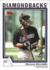 2004 Topps Traded Arizona Baseball Card #T132 Marland Williams Rookie
